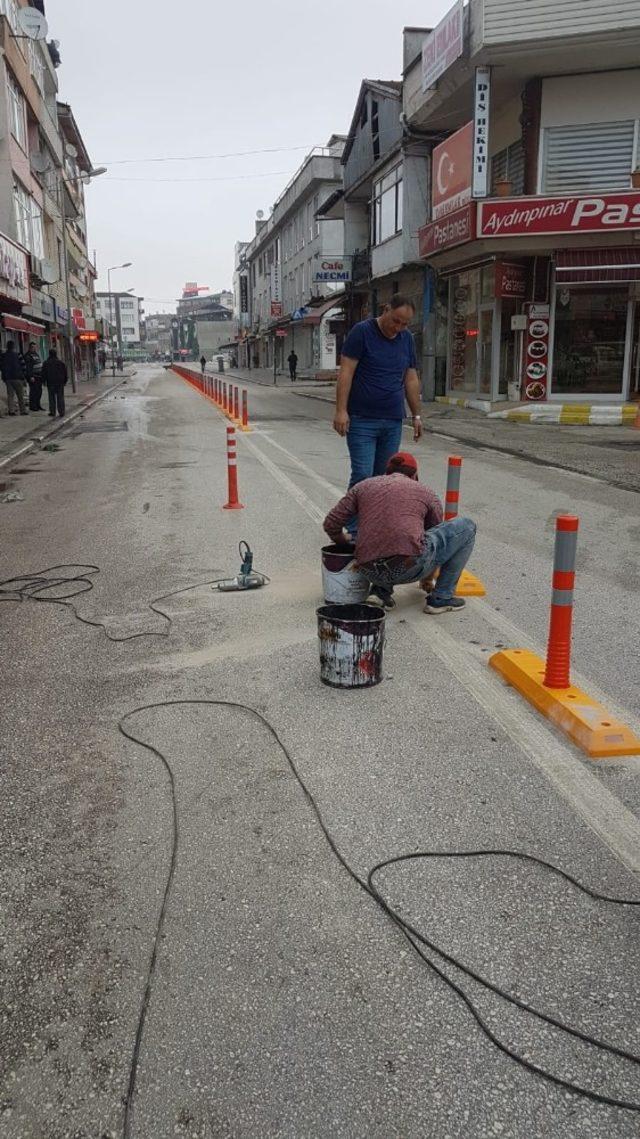 Park yasağı olan bölgelere duba çalışması başladı