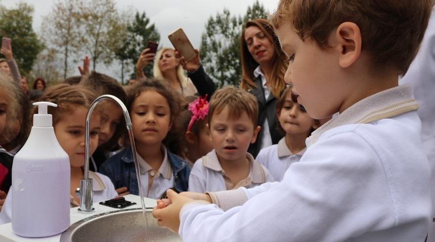 İlkokul &ouml;ğrencilerine el yıkamanın &ouml;nemi uygulamalı anlatıldı
