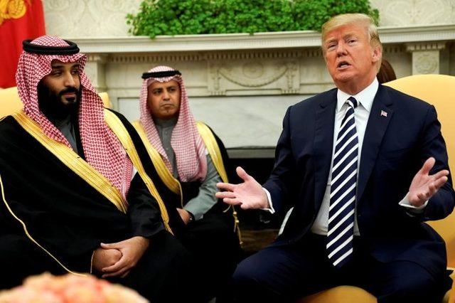Suudi Arabistan Veliaht Prensi Muhammed bin Selman ve ABD Başkanı Donald Trump