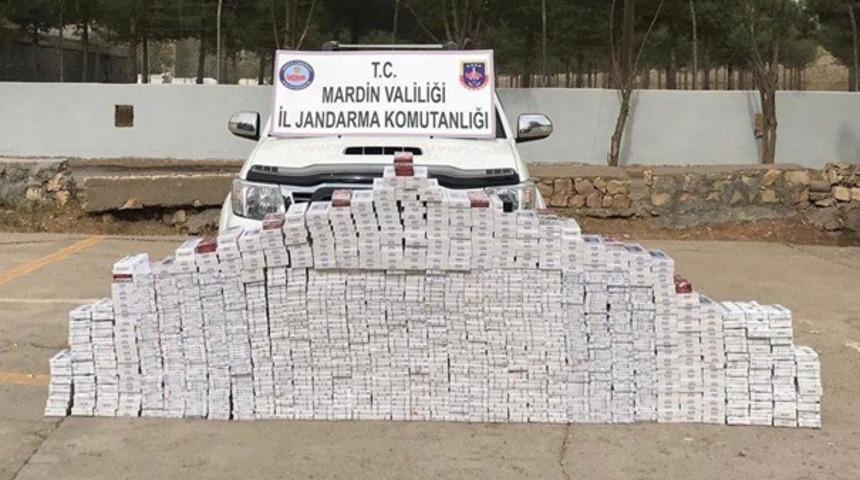 Mardin&rsquo;de 8 bin 434 paket ka&ccedil;ak sigara ele ge&ccedil;irildi