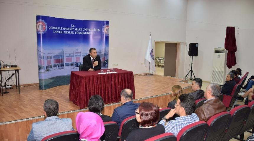 Kaymakam Şahin s&ouml;yleşiye katıldı