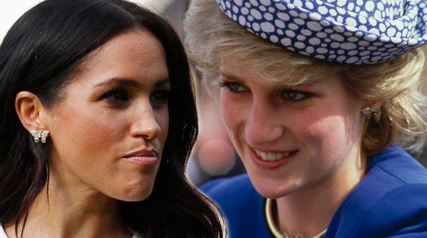 Lady Diana'nın k&uuml;peleri Meghan'ın kulağında