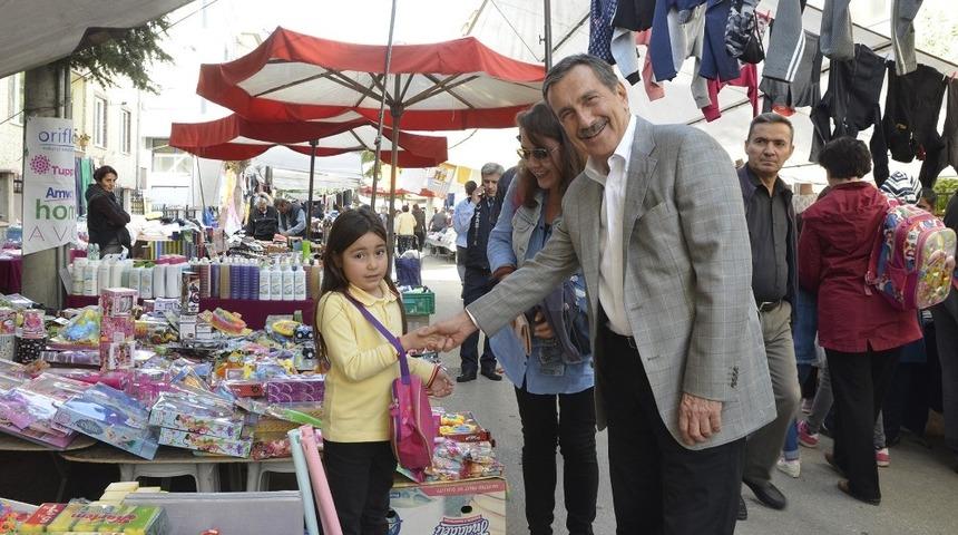 Başkan Ata&ccedil; pazar ziyaretlerine devam ediyor