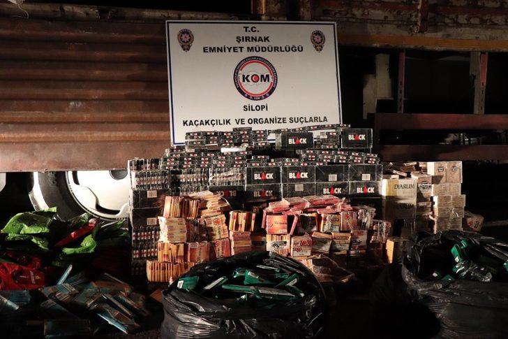 Şırnak’ta 27 bin paket gümrük kaçağı sigara ele geçirildi