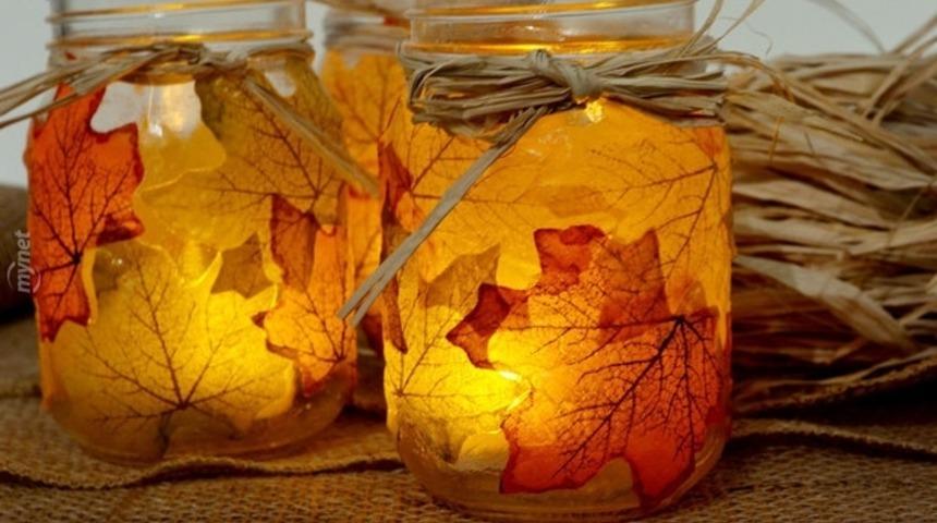 Sonbaharda Bastığın Yerleri 'Kuru Yaprak' Diyerek Ge&ccedil;me! Tanı! Yapraklarla Yapabileceğiniz 16 Basit Dekoratif &Ouml;neri!