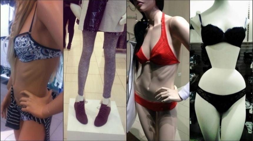 &Uuml;nl&uuml; Giyim Firmasının Vitrin Mankeninin Hali Sosyal Medyayı Ayağa Kaldırdı