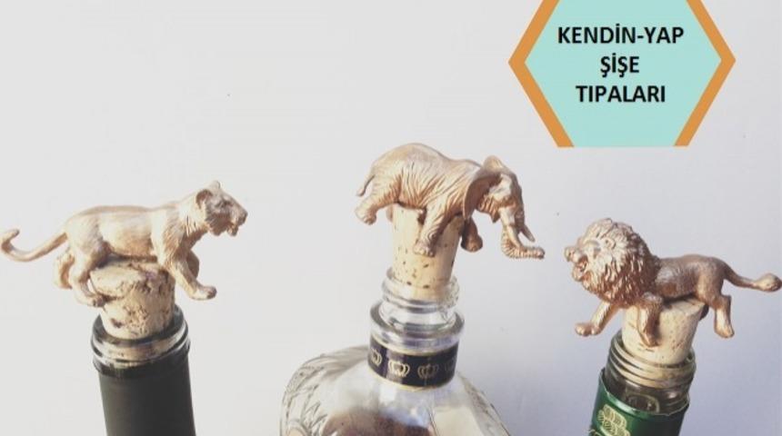 Kendin-Yap Altın Hayvan Şekilli Şişe Tıpaları