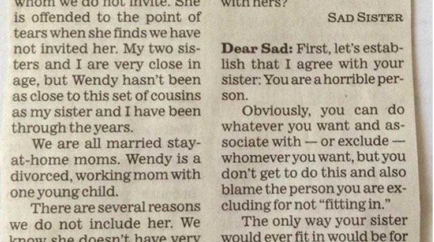 Kız Kardeşini Dışlayan Ablaya Güzin Abladan Kapak Gibi Cevap!