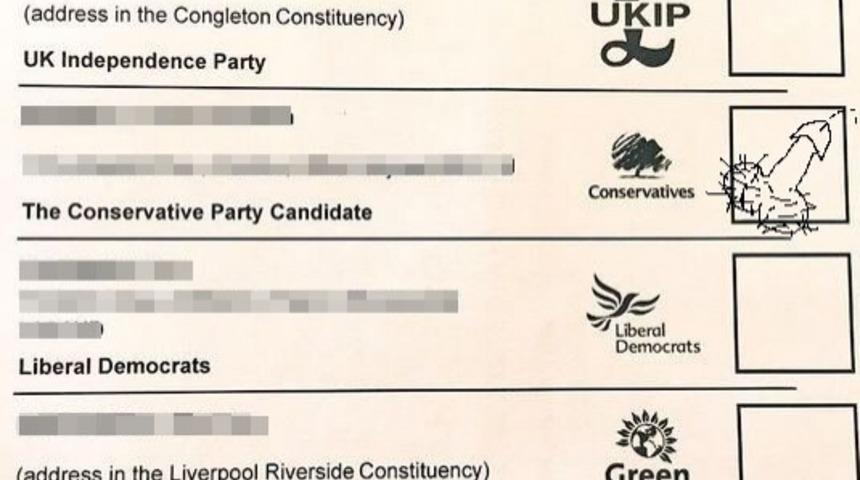 Oy Pusulasına Çizilen Penis Sayıldı