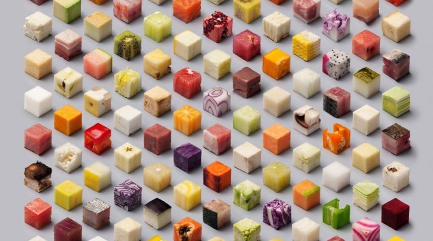 Bu İşlenmemiş Gıdalar 2,5 cm K&uuml;pler Halinde Kesiliyor