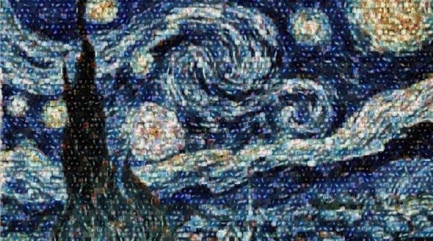 Bu Harvard'lı &Ouml;ğrenci Van Gogh'un "Starry Night" Tablosunu Bakın Nasıl Yaptı