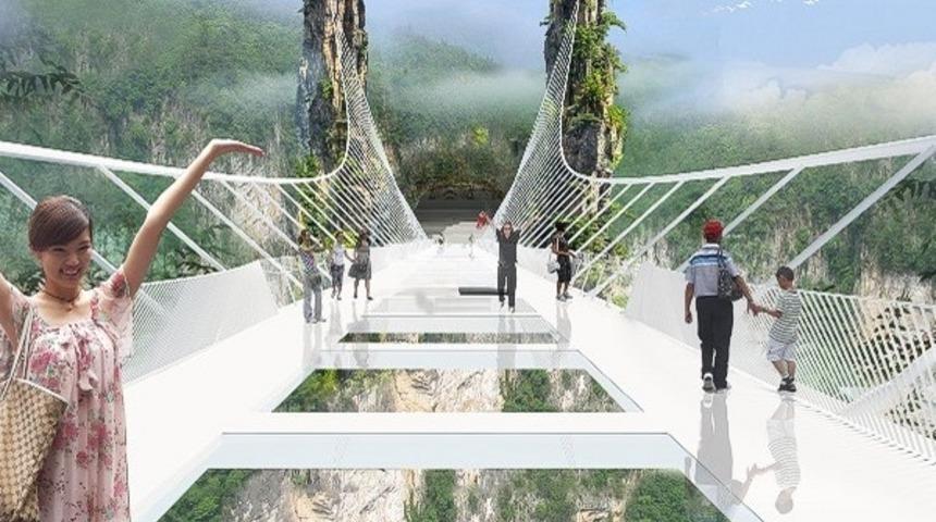 D&uuml;nyanın En B&uuml;y&uuml;k Cam Tabanlı Asma K&ouml;pr&uuml;s&uuml; Kalp Hastalarına Birebir!