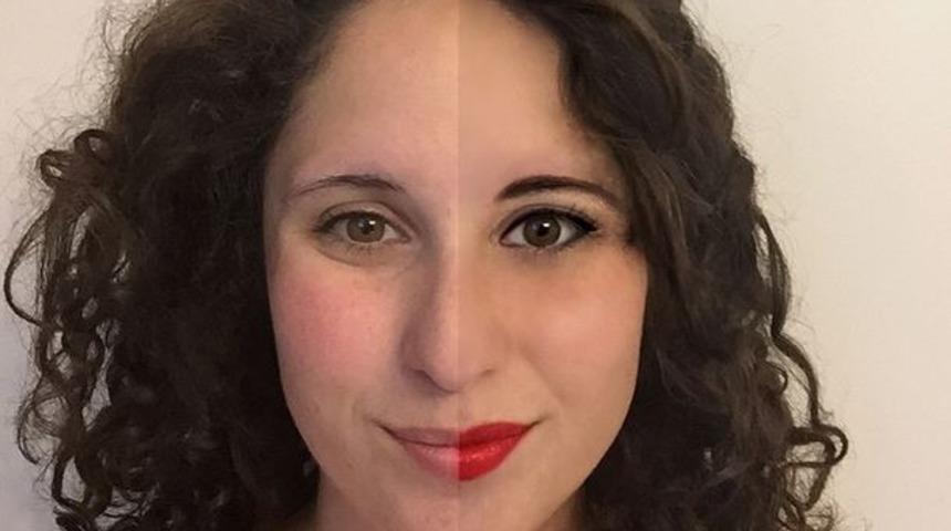 Kadınlar Makyaj Yapanların Aşağılanmasına, Y&uuml;zlerinin Yarısı Makyajlı Fotoğraflarını Paylaşarak Karşı Duruyorlar.