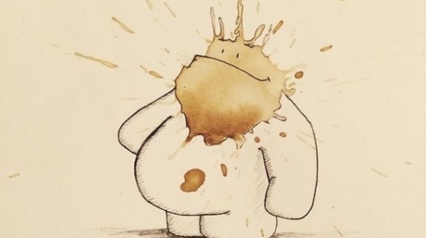 Rastgele Kahve Lekelerinden Canavarlar &Ccedil;izen Adam