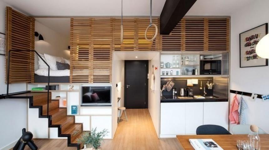 Otel Odasına Alternatif Tasarlanmış K&uuml;&ccedil;&uuml;k Ama İşlevli Apartman Dairesi