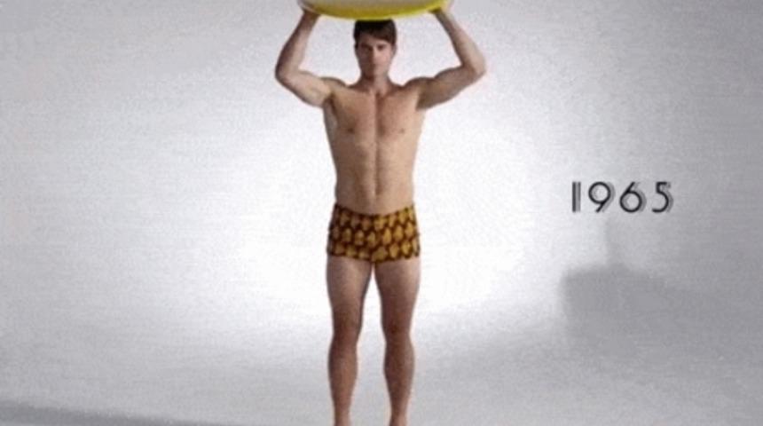 Erkek Mayo Modasının Son 100 Senede Yaşadığı İlgin&ccedil; D&ouml;nemleri G&ouml;steren Video