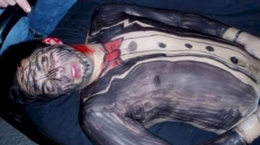 Sarhoş arkadaşlarını birer sanat eserine d&ouml;n&uuml;şt&uuml;rm&uuml;ş 16 kişi