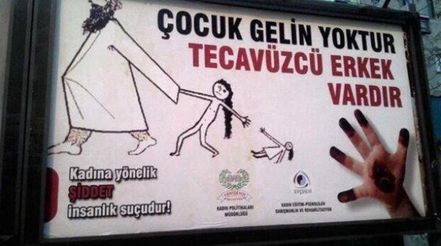 &Ccedil;ocuk Gelinlere Karşı Diyarbakır'da Duvarlara Asılan Afişler Bile Tartışma Konusu Oldu!