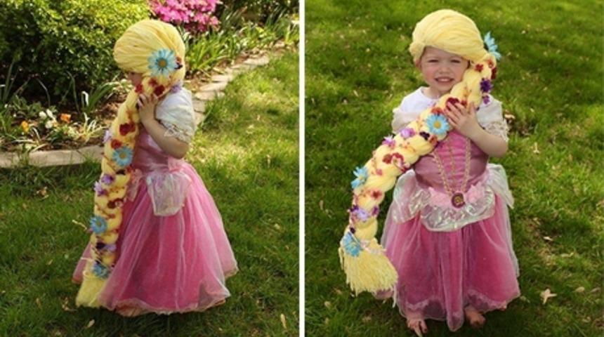 Kanser Hastası K&uuml;&ccedil;&uuml;k Meleklere Prenses Sa&ccedil;ı Şeklinde Peruklar Tasarlayan Hemşire