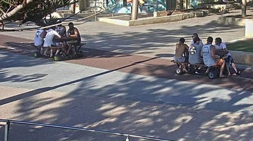 T&uuml;m Zamanların En Garip Su&ccedil;luları: Motorlu Piknik Masası &Ccedil;etesi