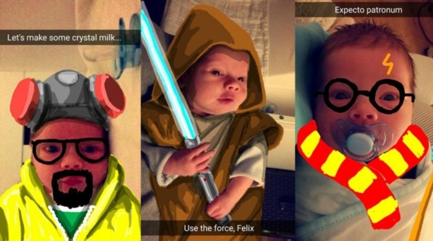 Snapchat Virali mi, Değil mi? Her Ne Olursa Olsun; Bu Bel&ccedil;ikalı Babanın Bebeğini Film Kahramanlarına D&ouml;n&uuml;şt&uuml;rd&uuml;ğ&uuml; Snapchat Resimleri &Ccedil;ok Şirin!