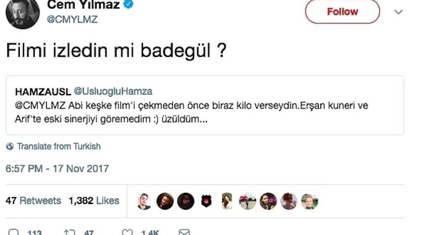 Cem Yılmaz'ın takip&ccedil;ileriyle girdiği birbirinden komik ve garip diyaloglar!