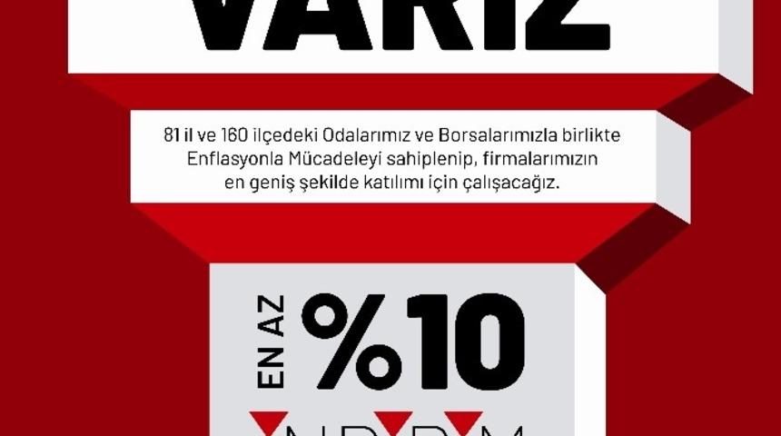 NTO&rsquo;dan enflasyonla m&uuml;cadele kampanyasına destek