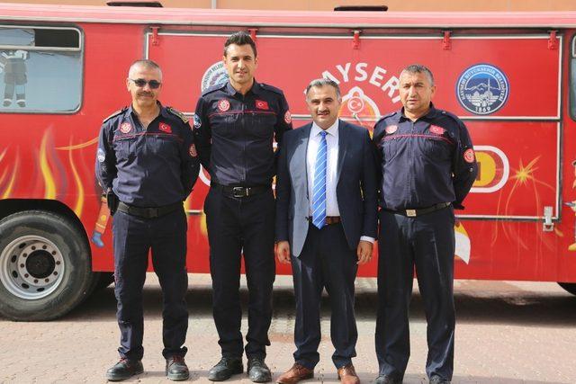 Develi’de belediye personeline yangın güvenlik eğitimi