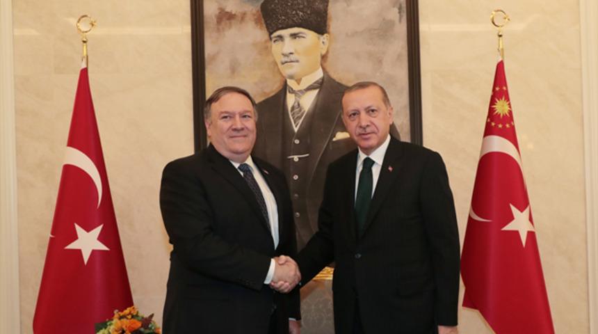 Cumhurbaşkanı Erdoğan, ABD Dışişleri Bakanı Pompeo'yla görüştü