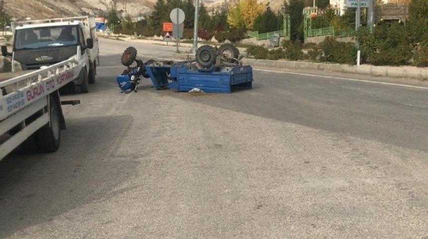 Takla atan çapa motorunun sürücüsü yaralandı