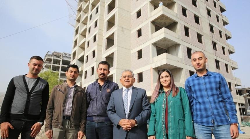 Büyükkılıç, Kazım Karabekir Kentsel Dönüşüm inşaat alanında incelemelerde bulundu