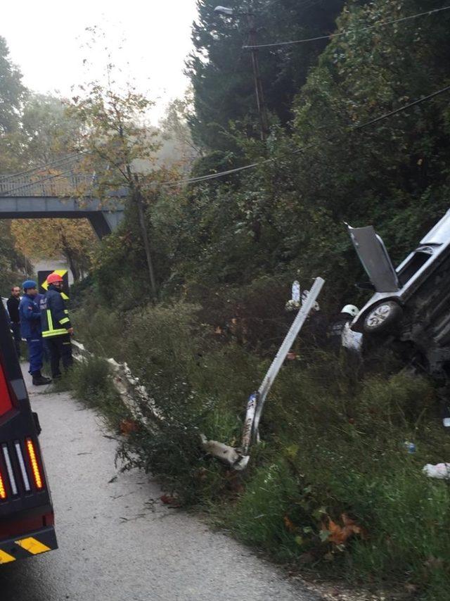 Yalova’da otomobil takla attı: 1 yaralı