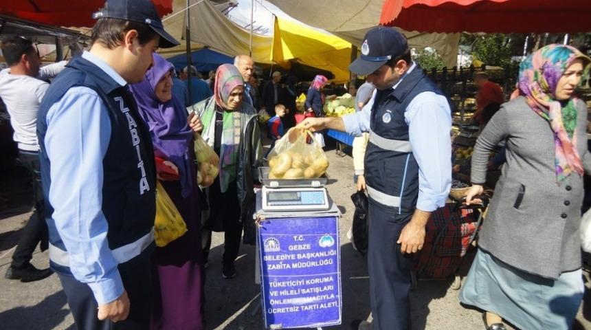 Zabıtadan pazarlarda denetim