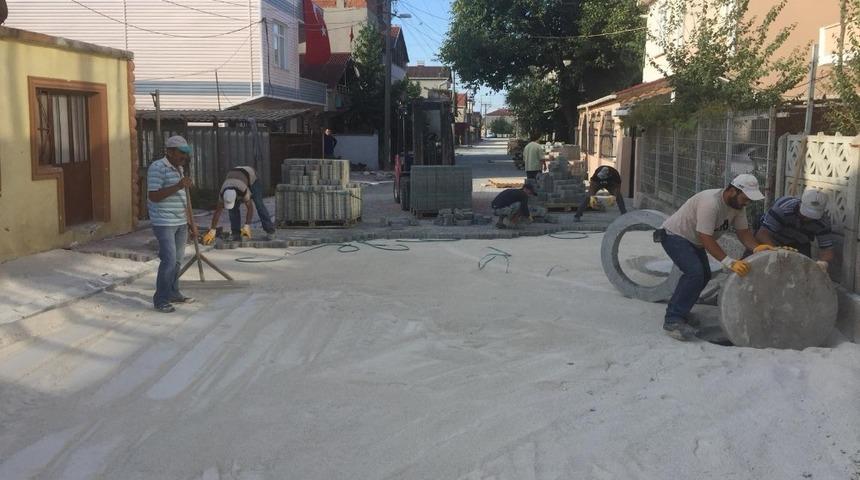 Ergene Namık Kemal Caddesi parke taş oldu