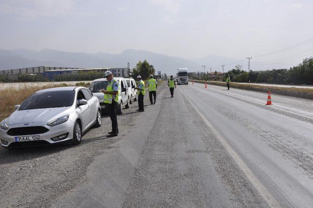 Dörtyol’da drone ile trafik uygulaması