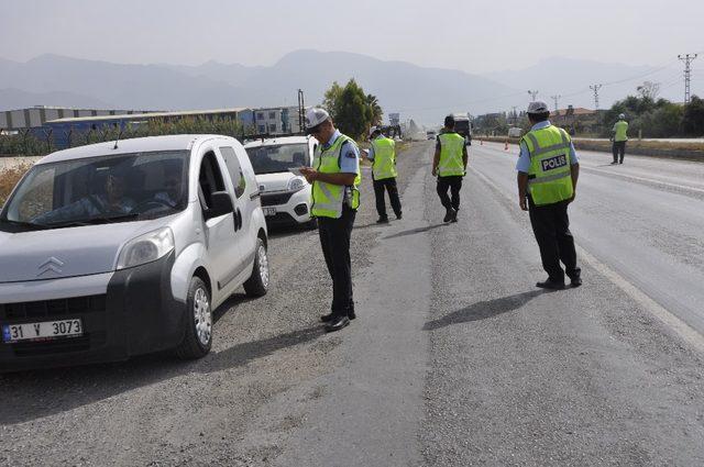 Dörtyol’da drone ile trafik uygulaması