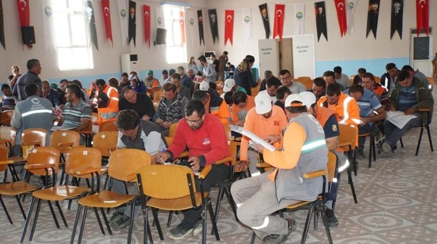 Belediye personeline iş güvenliği eğitimi