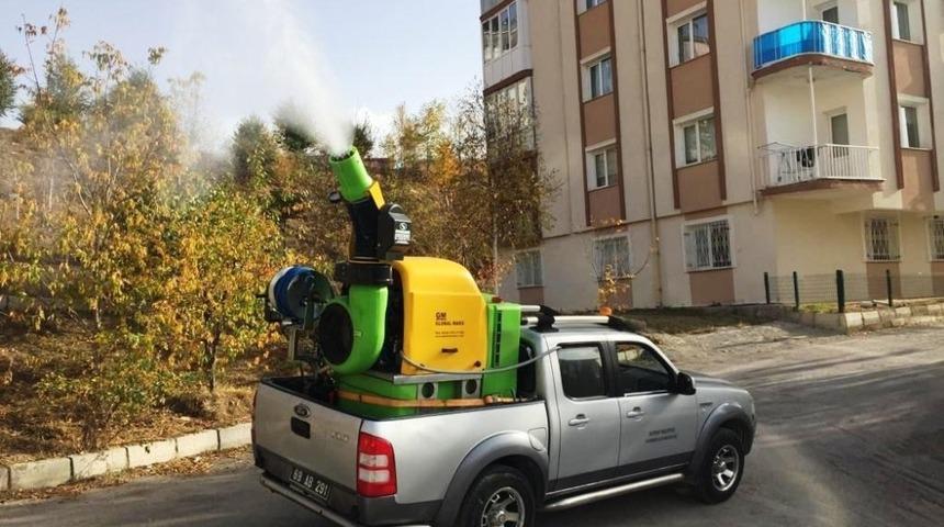 Bayburt Belediyesi ila&ccedil;lama mesaisine devam ediyor