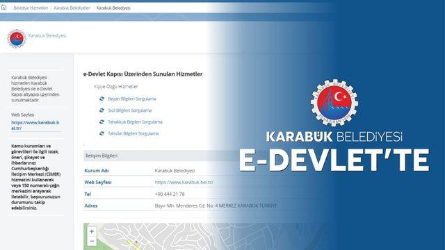 Karabük Belediyesi E-Devlet’te