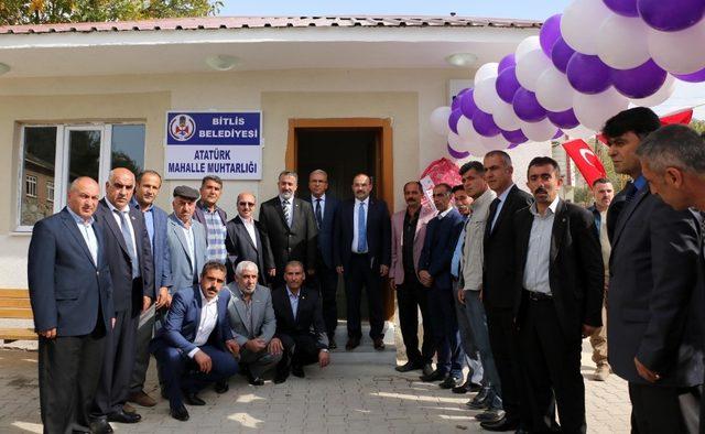 Bitlis’te muhtarlık hizmet binası yapıldı