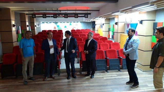 Başkan Balcı, tamamlanan konferans salonunun inceledi