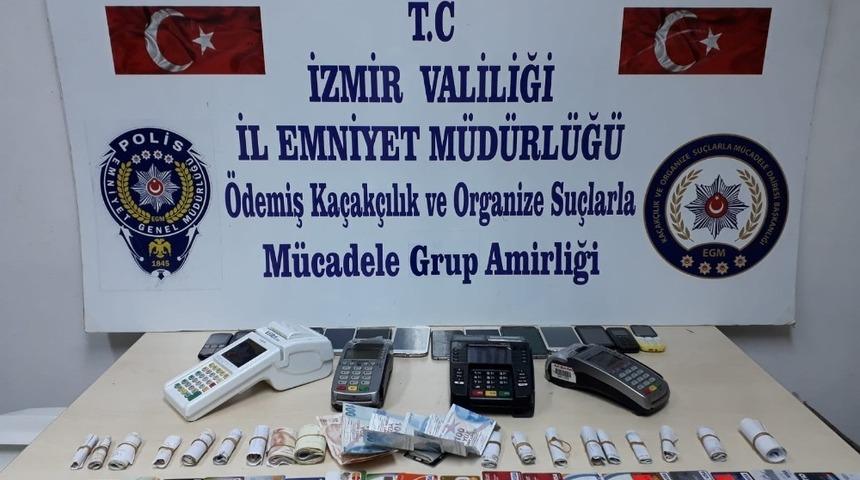 İzmir&rsquo;de iş yerine yapılan operasyonda ele ge&ccedil;irilenler şoke etti