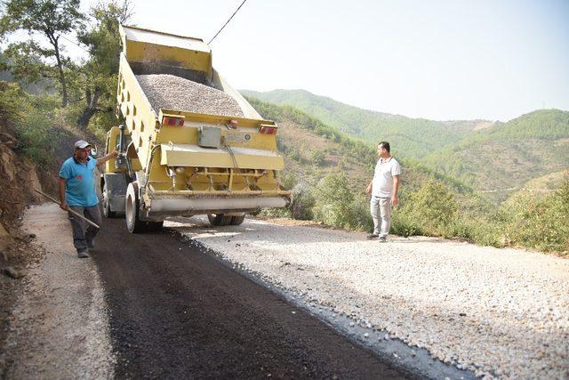 Alanya Belediyesi Çamlıca’da 7 kilometre asfalt yapıyor