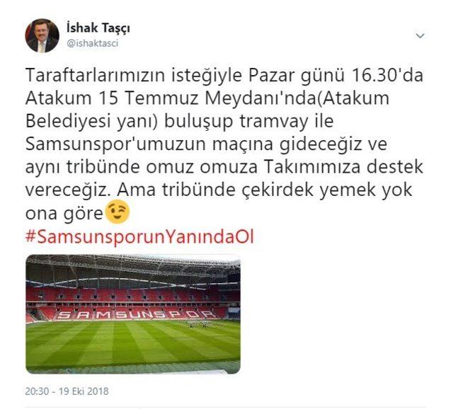 Başkan Taşçı maça taraftarlarla gidecek