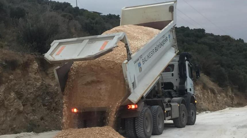 Marmara&rsquo;da yol yapım &ccedil;alışmaları başladı