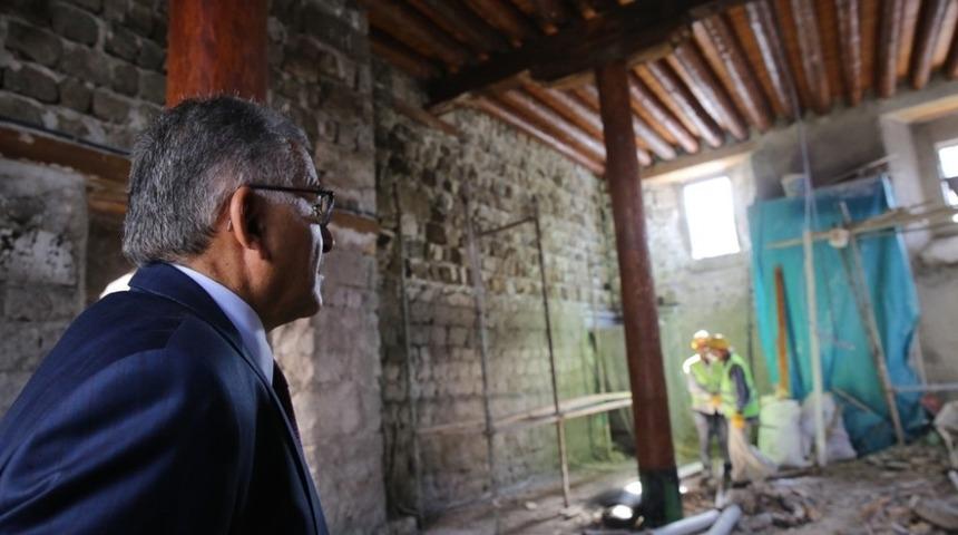 Başkan B&uuml;y&uuml;kkılı&ccedil; Narlı Mescidi&rsquo;ni gezi