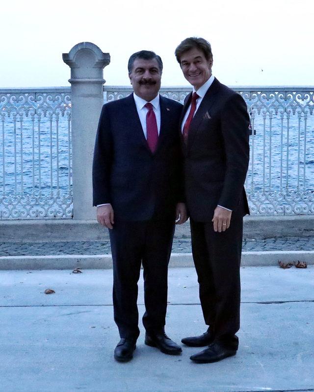 Sağlık Bakanı Koca, Prof. Dr. Mehmet Öz ile bir araya geldi