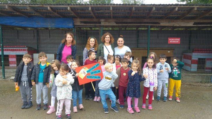 Anaokulu öğrencilerine hayvan sevgisi aşılandı G4