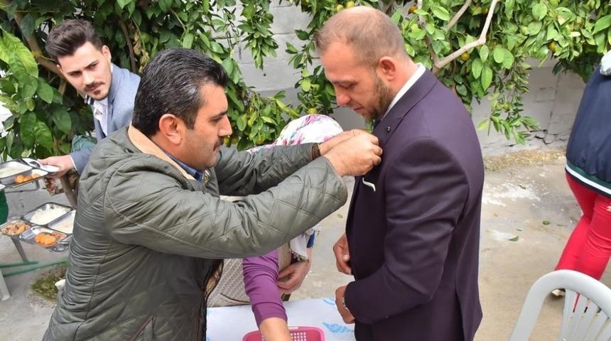 Başkan Uğurlu, Halilbeyli&rsquo;de d&uuml;ğ&uuml;n yemeğine katıldı