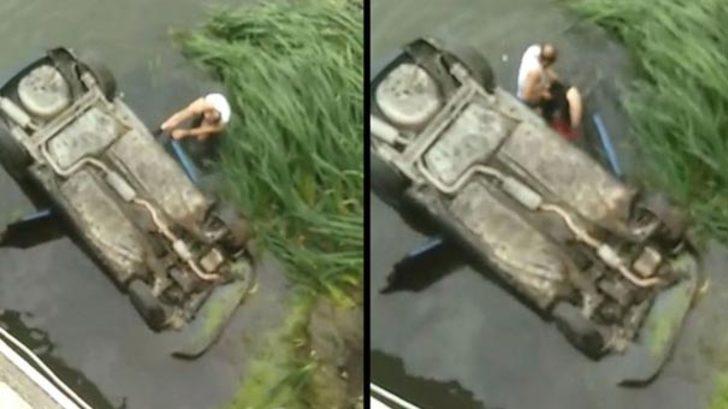 Kazayı görünce hiç düşünmeden nehre atladı G2